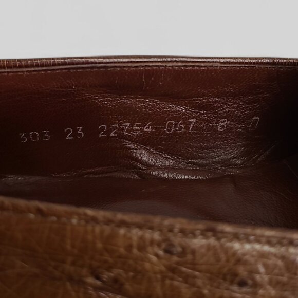 Romano Martegani full quill ostrich penny loafers 8 D main image 9